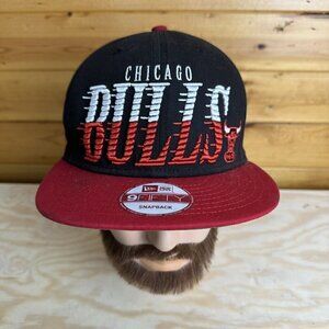 Chicago Bulls Cap Hardwood Classics 9Fifty New Era Snapback Hat - Black & Red!